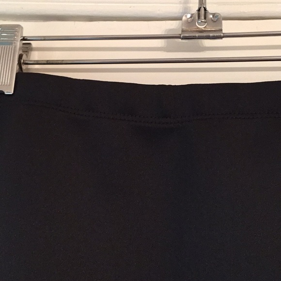 Black Pencil Skirt Straight Elastic Waist Large EC - Picture 2 of 4